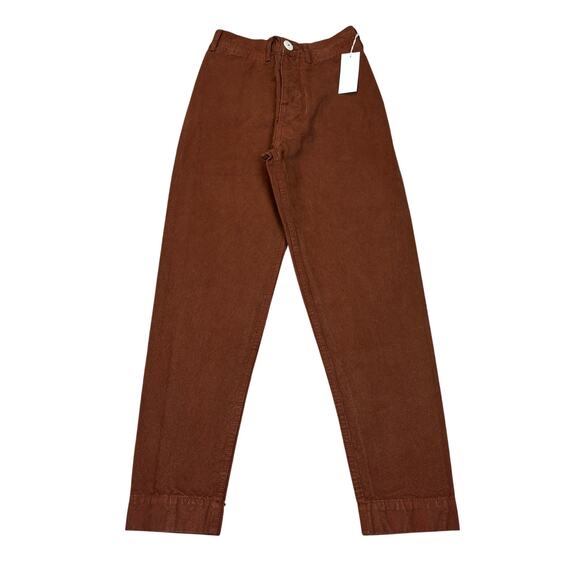 NWT Jesse Kamm Ranger Cotton Canvas Slim Ankle Pants Women's 0 Boho Minimalist - Picture 1 of 11